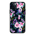 Cute Floral Glass Case Cover For iPhone 12 Pro