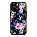 Cute Floral Glass Case Cover For iPhone 13 Pro