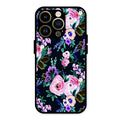 Cute Floral Glass Case Cover For iPhone 14 Pro