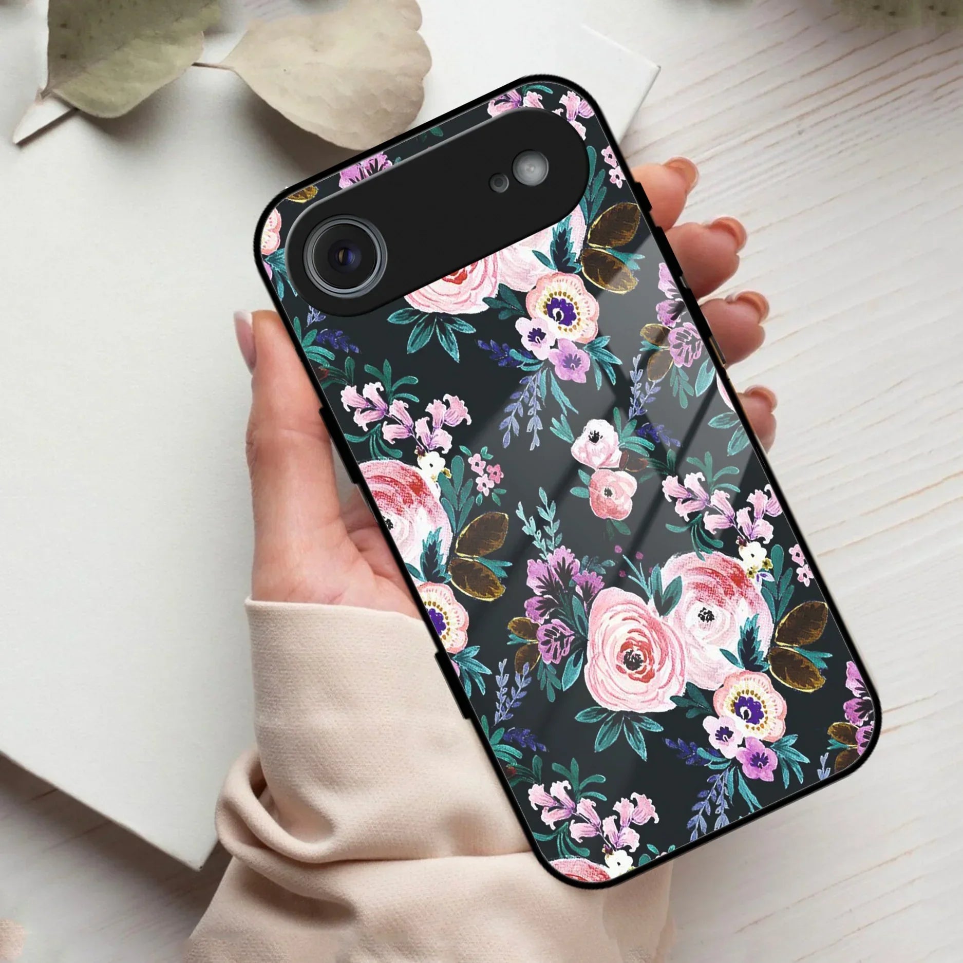 Cute Floral Glass Case Cover For iPhone - ShopOnCliQ