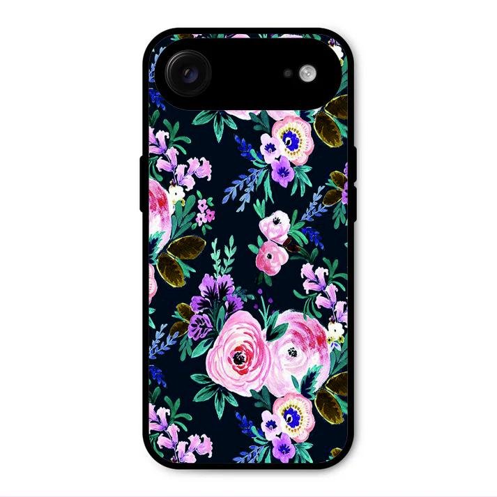 Cute Floral Glass Case Cover For iPhone Air