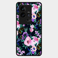 Cute Floral Glass Case Cover For Iqoo 11 5G