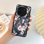 Cute Floral Glass Case Cover For Vivo - ShopOnCliQ