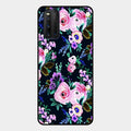 Cute Floral Glass Case Cover For Iqoo 3 5G