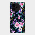 Cute Floral Glass Case Cover For Iqoo Neo 10R 5G