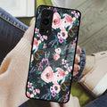 Cute Floral Glass Case Cover For iQOO - ShopOnCliQ