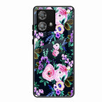 Cute Floral Glass Case Cover For Motorola Edge 40 5G