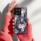 Cute Floral Glass Case Cover For Motorola - ShopOnCliQ
