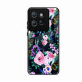 Cute Floral Glass Case Cover For Motorola Edge 50