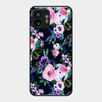 Cute Floral Glass Case Cover For Nothing Phone 2