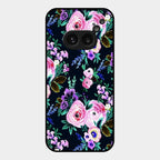 Cute Floral Glass Case Cover For Nothing Phone 2A 5G