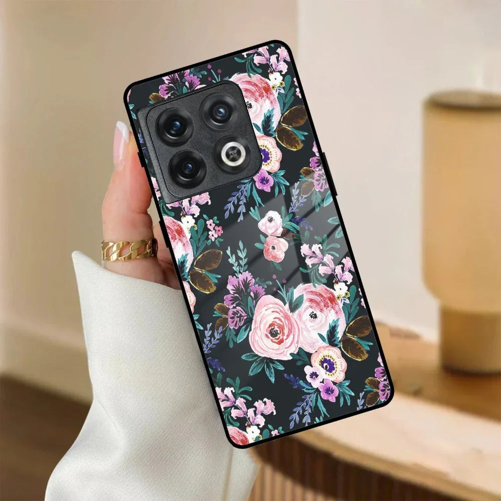 Cute Floral Glass Case Cover For Oneplus - ShopOnCliQ