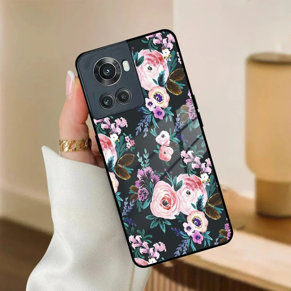 Cute Floral Glass Case Cover For Oneplus - ShopOnCliQ