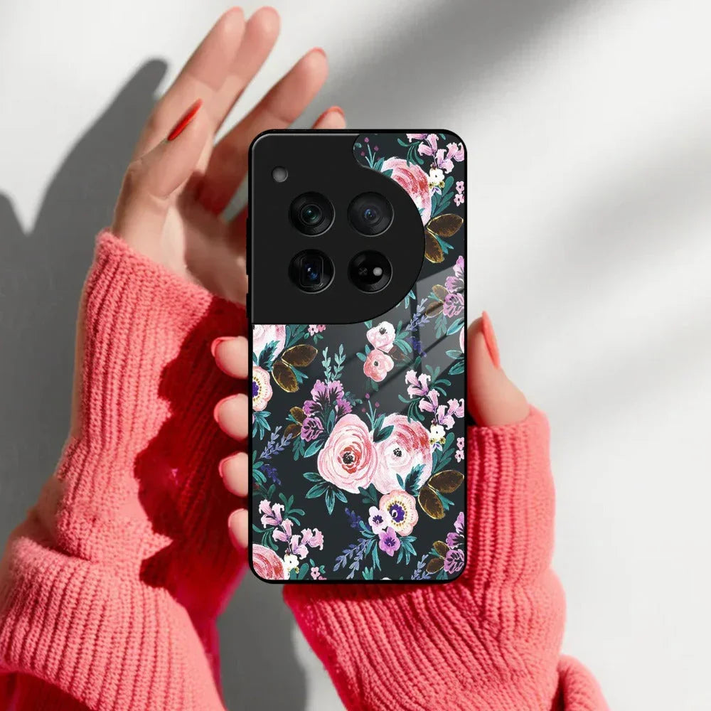 Cute Floral Glass Case Cover For Oneplus - ShopOnCliQ