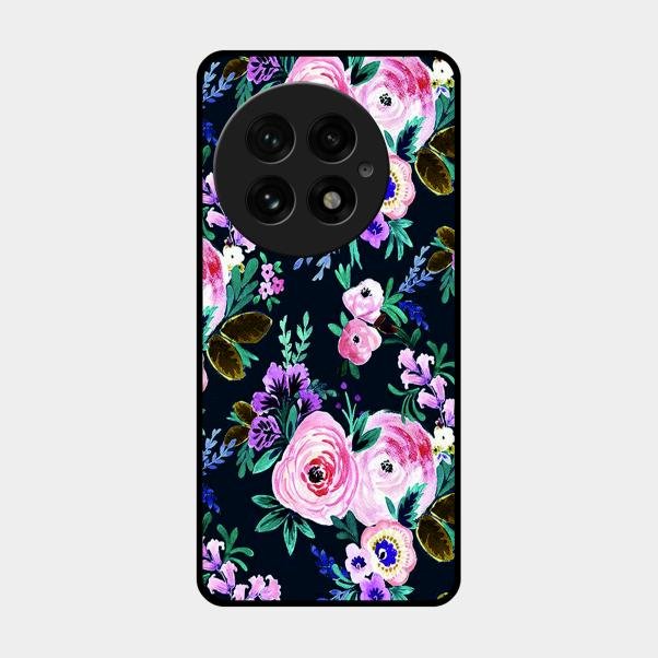 Cute Floral Glass Case Cover For Oneplus 13 5G