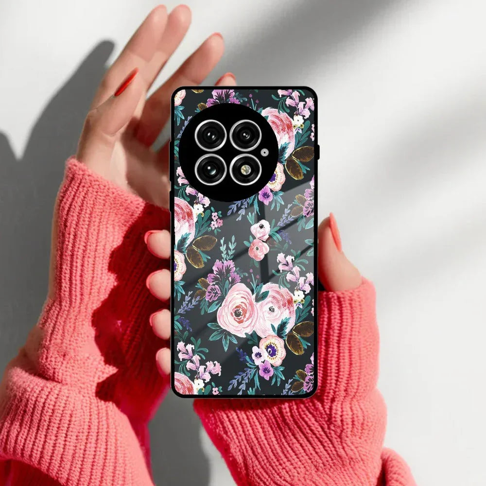 Cute Floral Glass Case Cover For Oneplus - ShopOnCliQ
