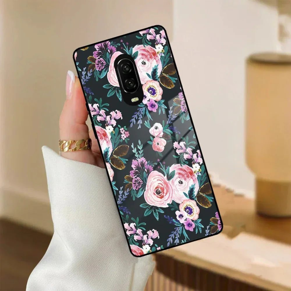 Cute Floral Glass Case Cover For Oneplus - ShopOnCliQ