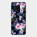 Cute Floral Glass Case Cover For Oneplus 8 Pro