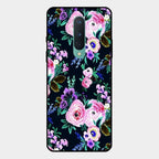 Cute Floral Glass Case Cover For Oneplus 8