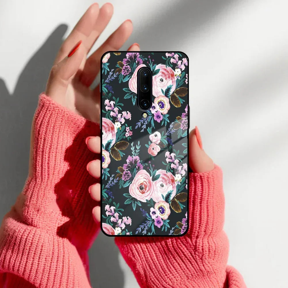 Cute Floral Glass Case Cover For Oneplus - ShopOnCliQ