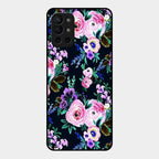 Cute Floral Glass Case Cover For Oneplus 9R 5G