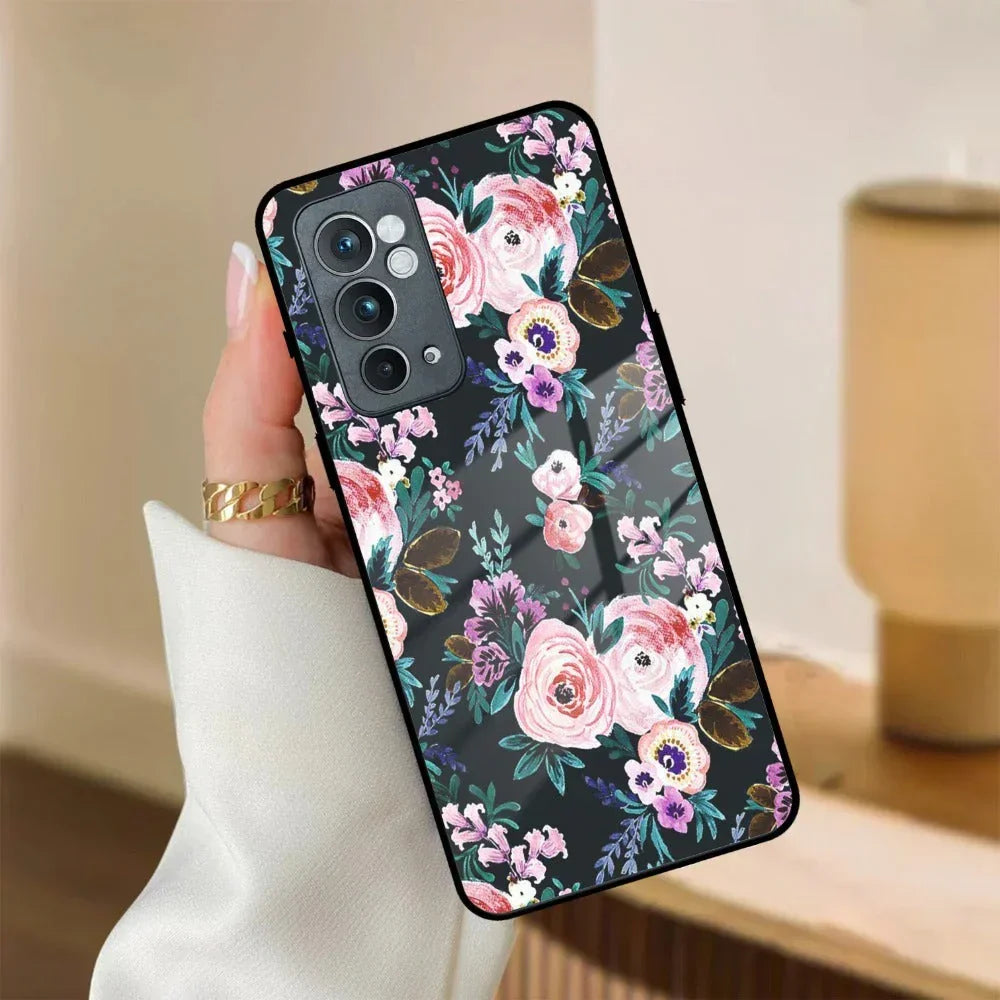 Cute Floral Glass Case Cover For Oneplus - ShopOnCliQ