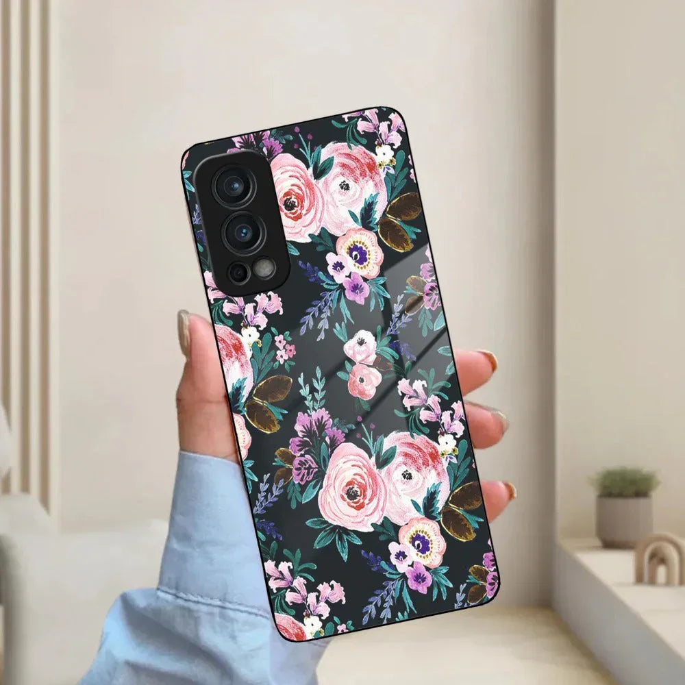 Cute Floral Glass Case Cover For Oneplus - ShopOnCliQ