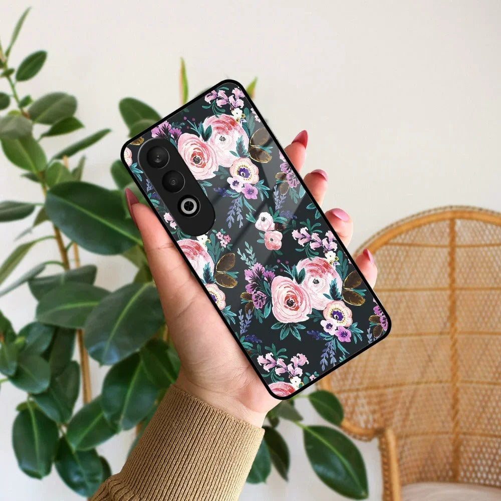 Cute Floral Glass Case Cover For Oneplus - ShopOnCliQ