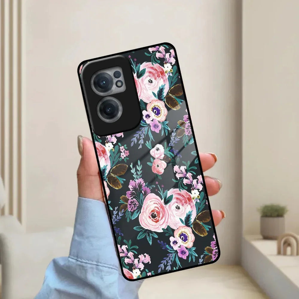 Cute Floral Glass Case Cover For Oneplus - ShopOnCliQ