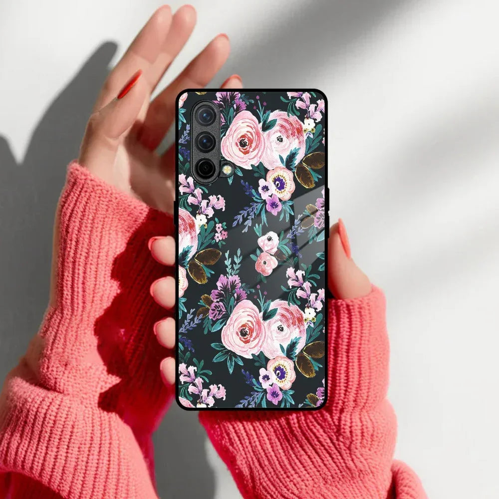 Cute Floral Glass Case Cover For Oneplus - ShopOnCliQ