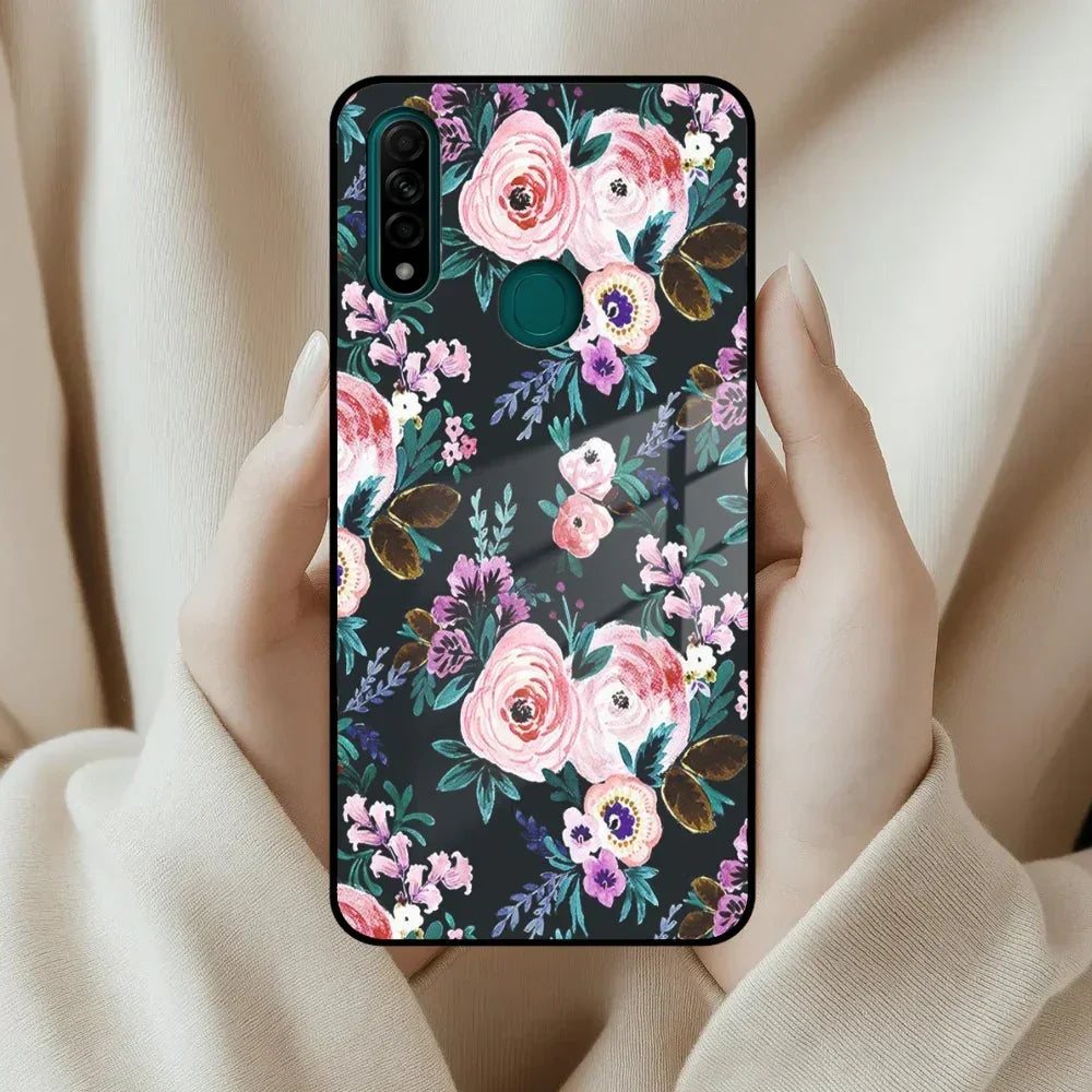 Cute Floral Glass Case Cover For Oppo - ShopOnCliQ