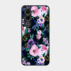 Cute Floral Glass Case Cover For Oppo A5 5G