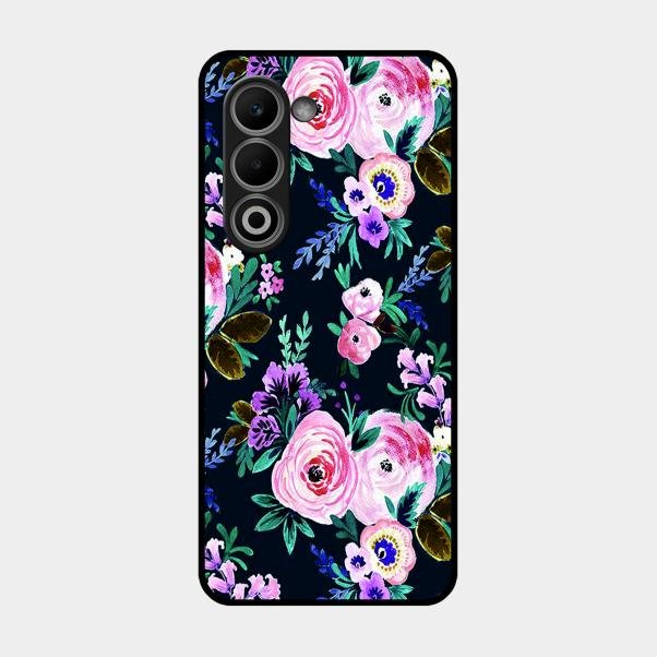 Cute Floral Glass Case Cover For Oppo A5 5G