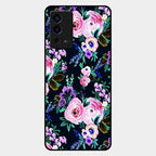 Cute Floral Glass Case Cover For Oppo A55