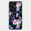 Cute Floral Glass Case Cover For Oppo A79 5G