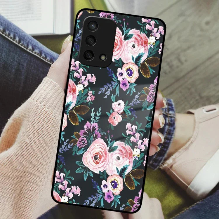 Cute Floral Glass Case Cover For Oppo - ShopOnCliQ