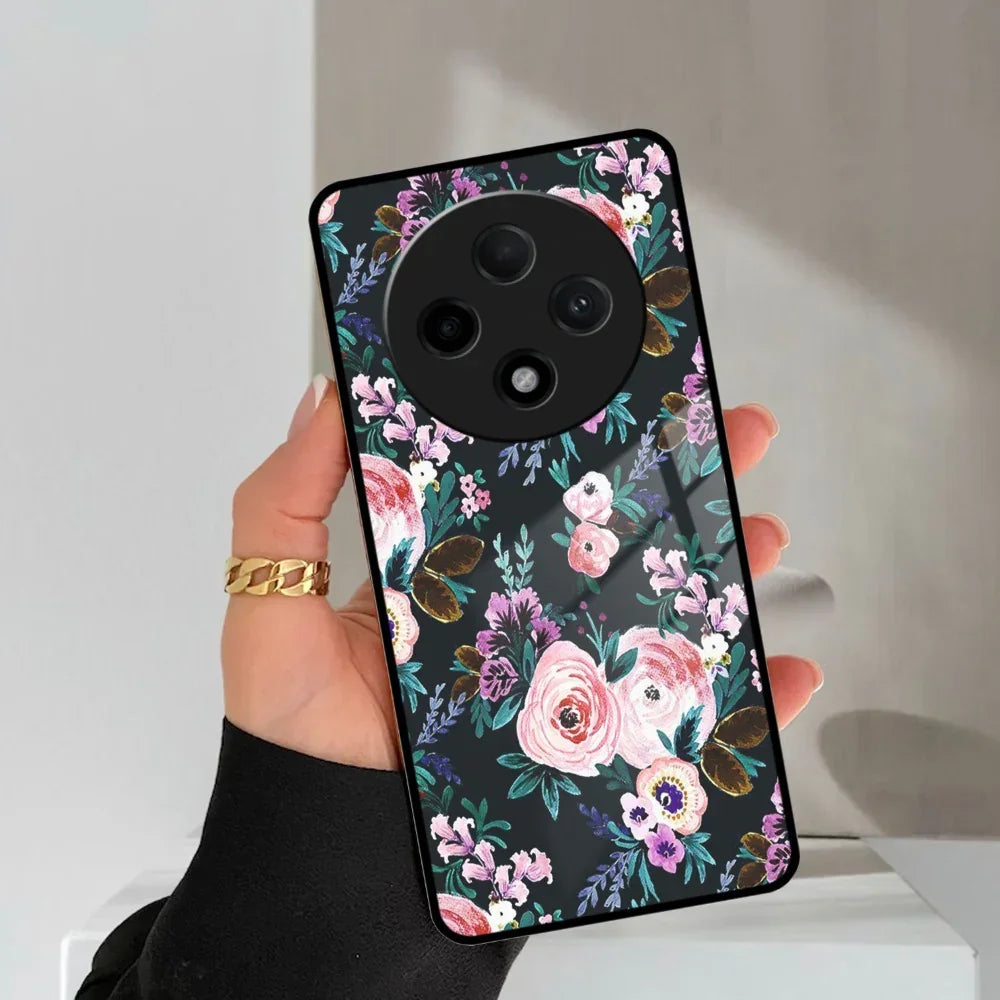 Cute Floral Glass Case Cover For Oppo - ShopOnCliQ