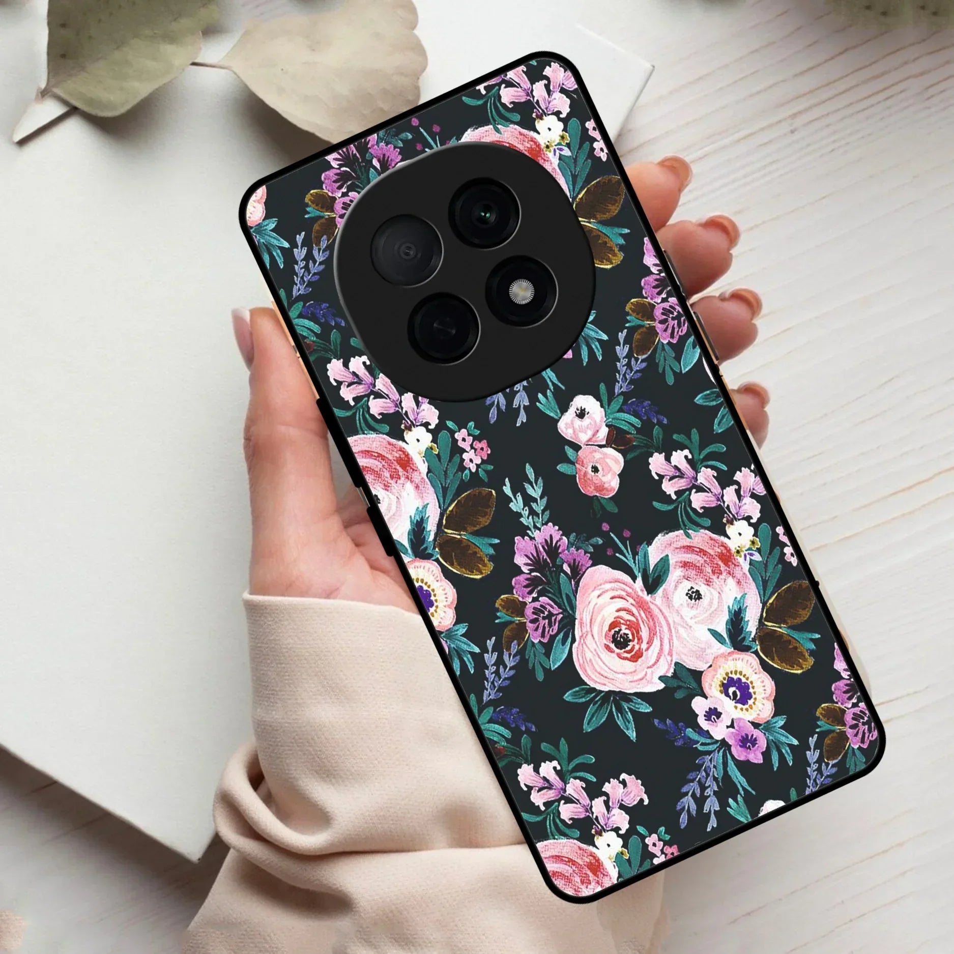 Cute Floral Glass Case Cover For Oppo - ShopOnCliQ