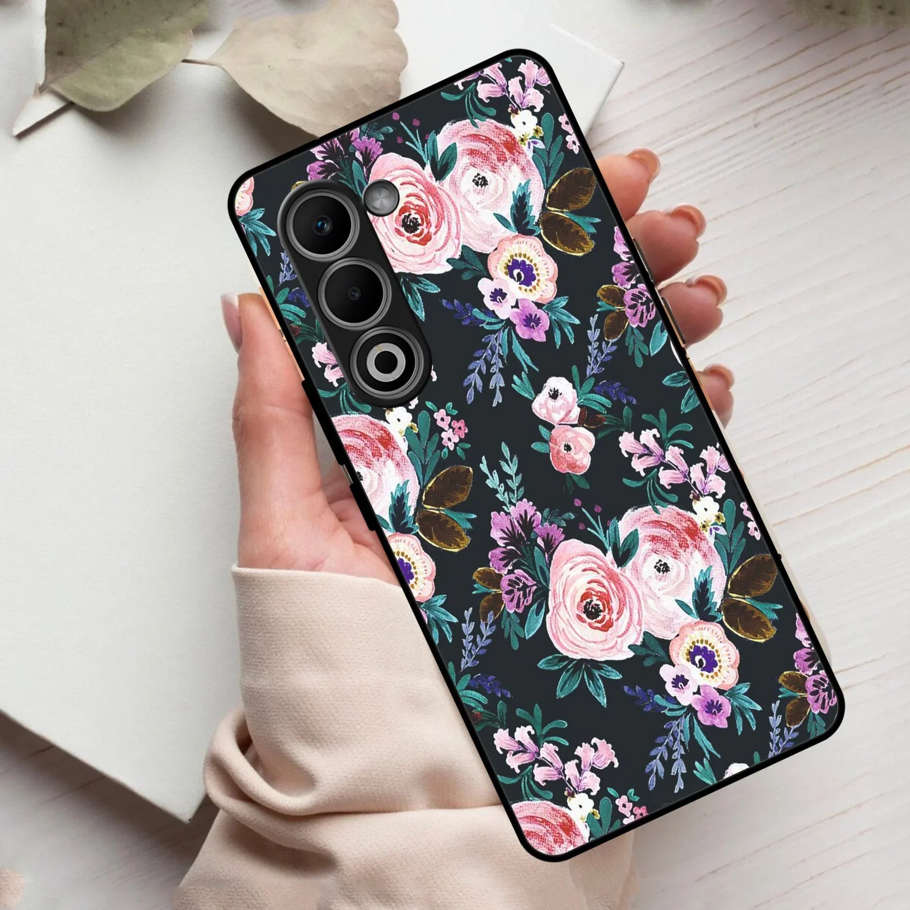 Cute Floral Glass Case Cover For Oppo - ShopOnCliQ