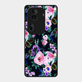 Cute Floral Glass Case Cover For Oppo Reno 11 Pro 5G