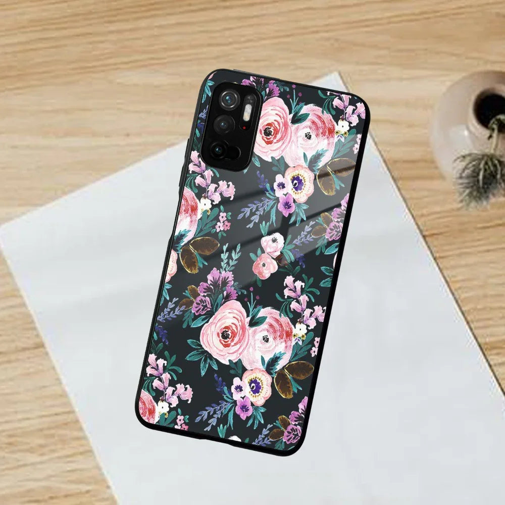 Cute Floral Glass Case Cover For Poco - ShopOnCliQ