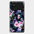 Cute Floral Glass Case Cover For Poco X4 Pro 5G