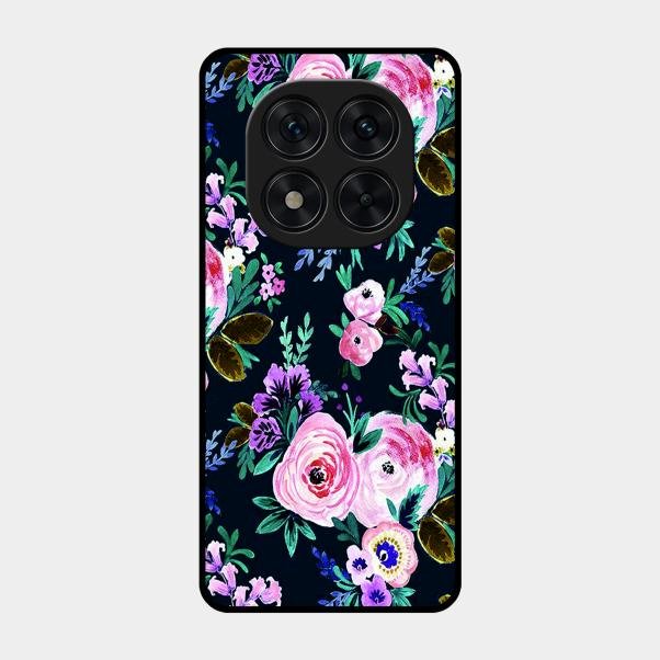 Cute Floral Glass Case Cover For Poco X7 5G