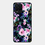 Cute Floral Glass Case Cover For Realme 8 Pro