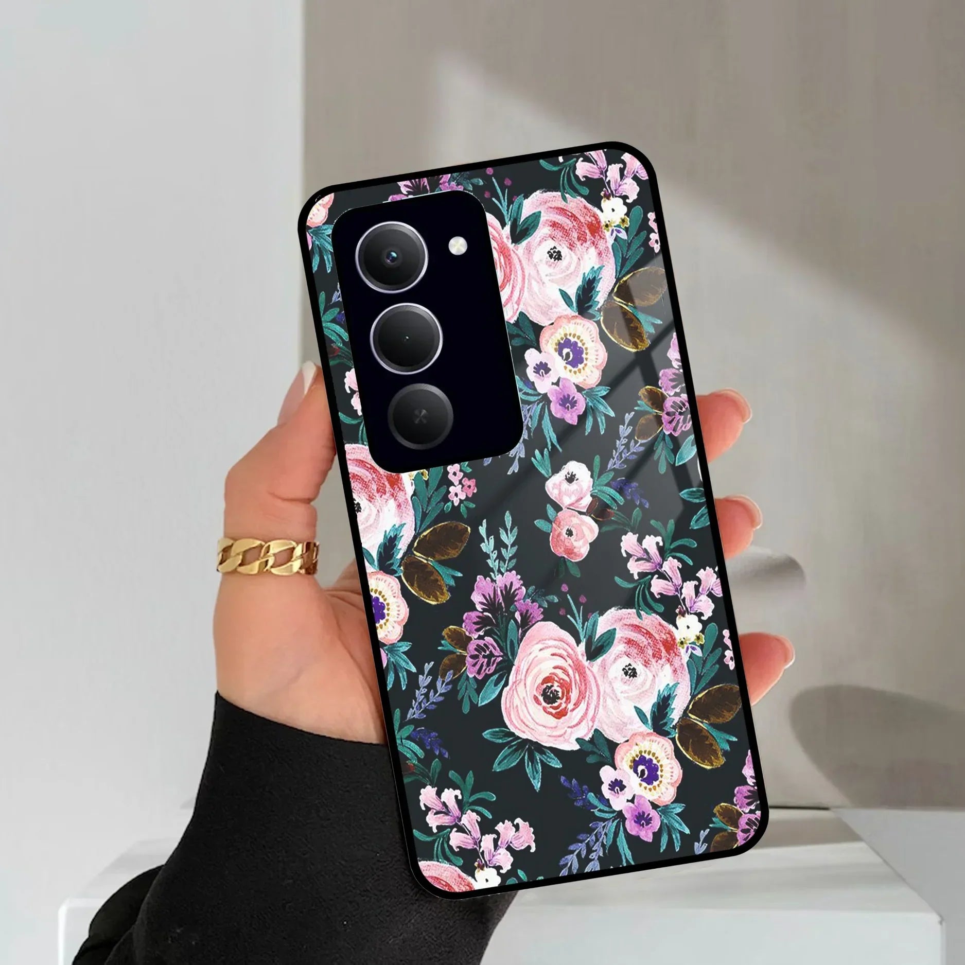 Cute Floral Glass Case Cover For Redmi/Xiaomi - ShopOnCliQ