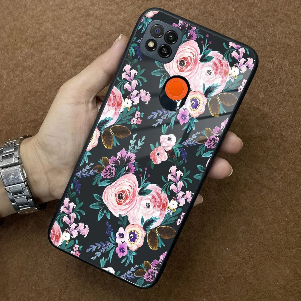 Cute Floral Glass Case Cover For Poco - ShopOnCliQ