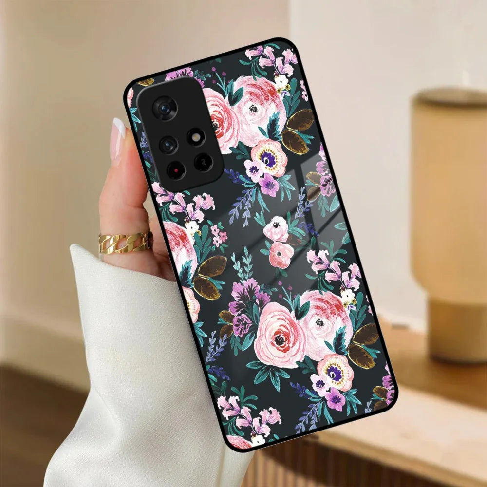 Cute Floral Glass Case Cover For Poco - ShopOnCliQ