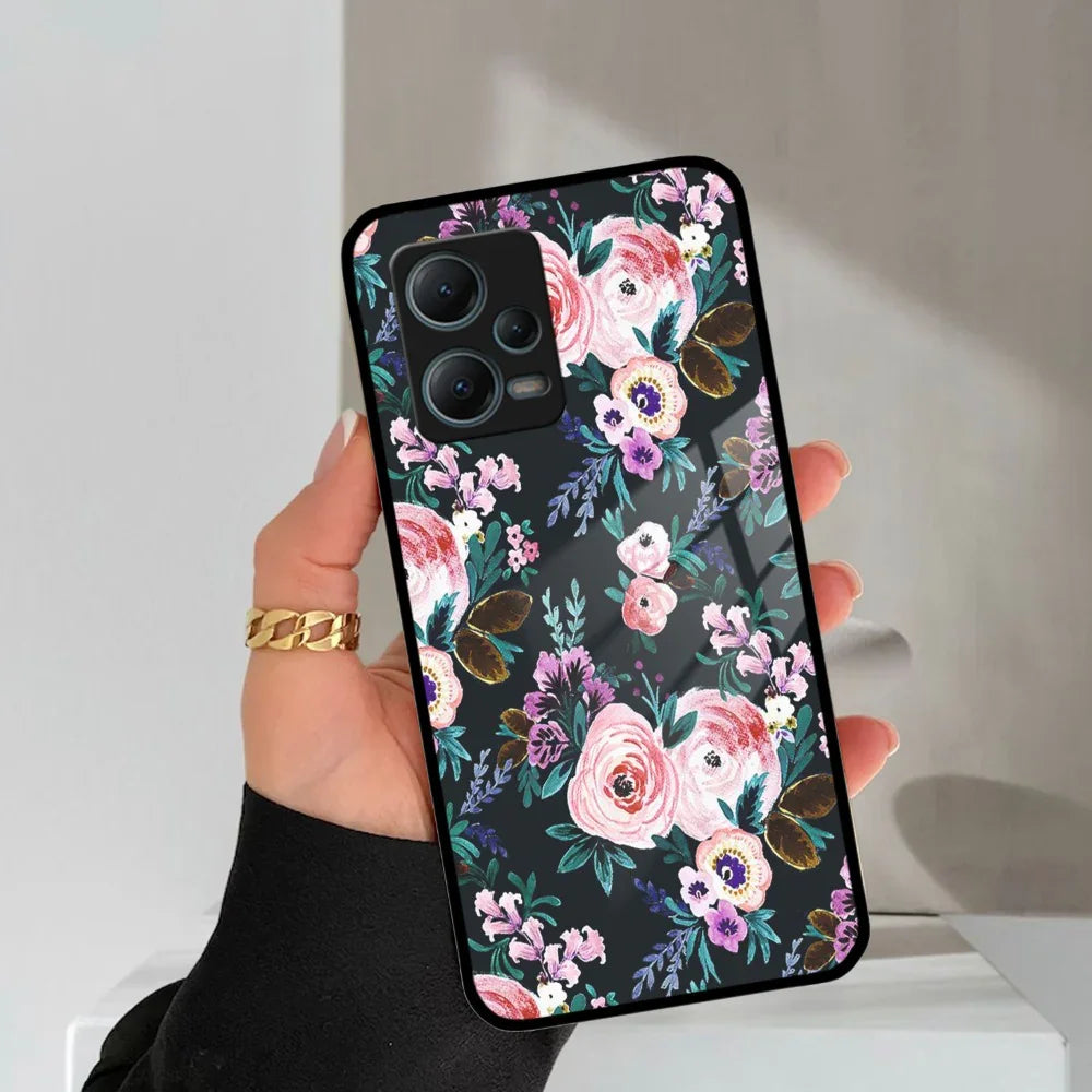 Cute Floral Glass Case Cover For Poco - ShopOnCliQ