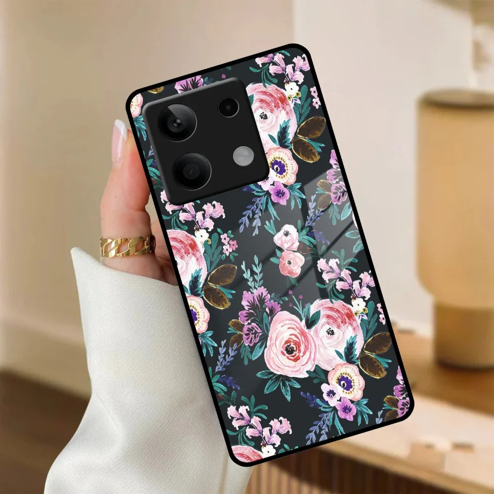 Cute Floral Glass Case Cover For Poco - ShopOnCliQ