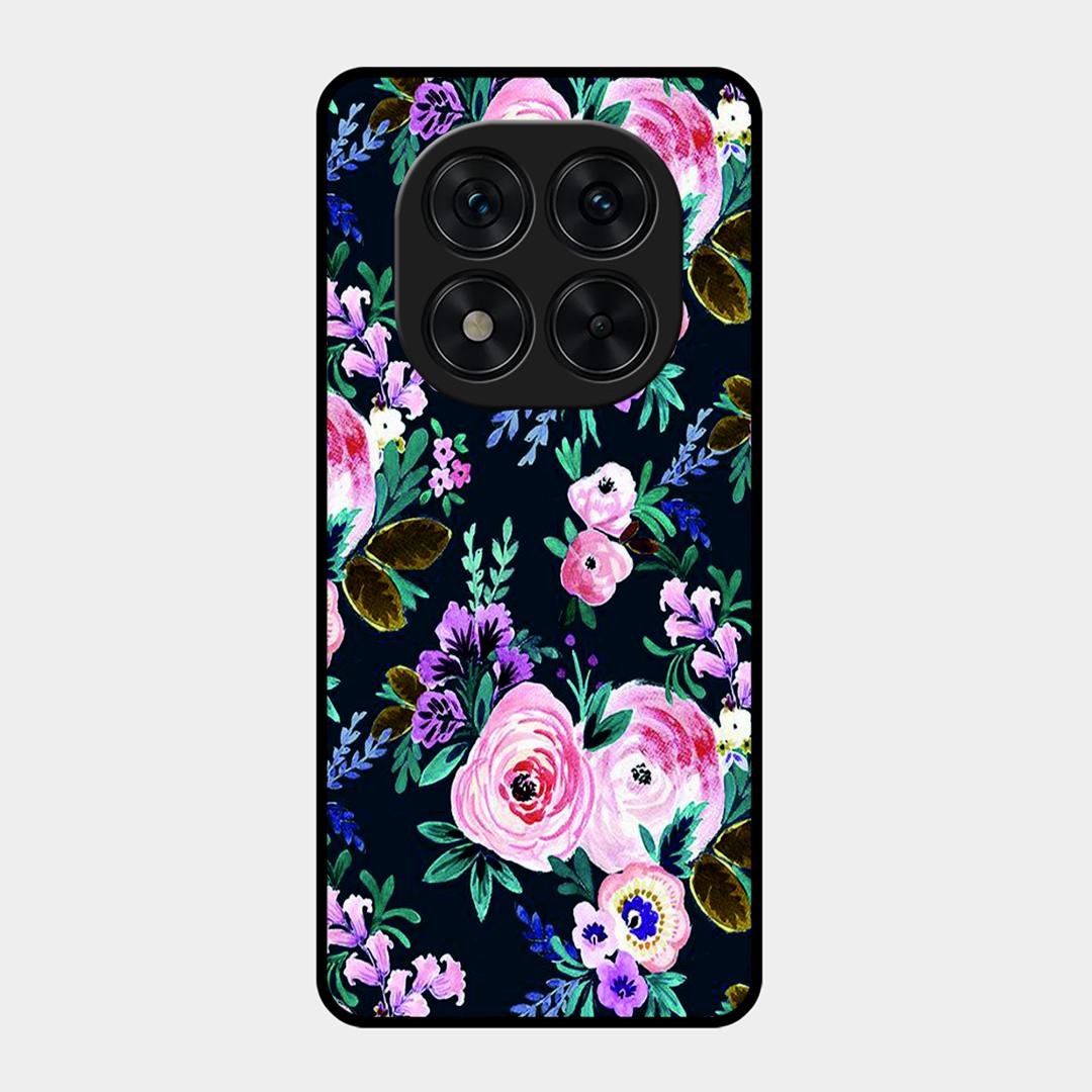 Cute Floral Glass Case Cover For Redmi Note 15 Pro Plus 5G